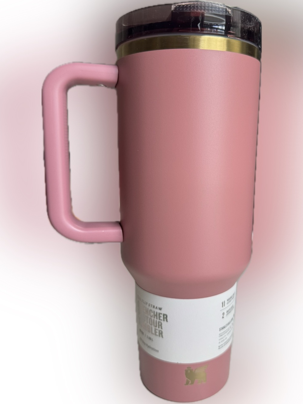 Stanley Rose Pink Travel Tumbler with Handle - Picture 2 of 6